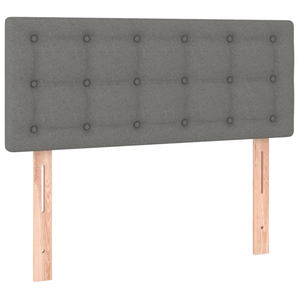 Letto singolo | Letto per adulti | Giroletto a Molle con Materasso Grigio Scuro 90x190 cm Tessuto - Image 6