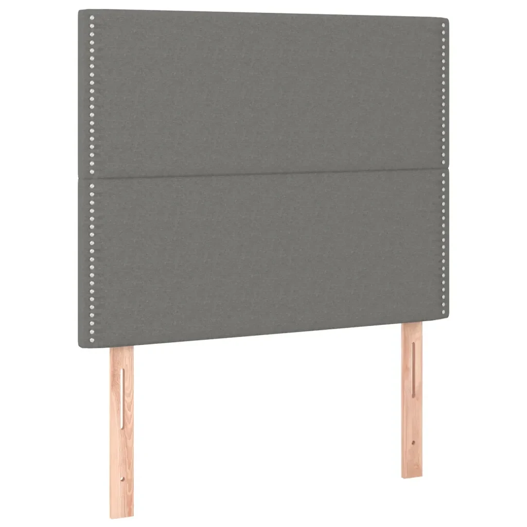 Letto singolo | Letto per adulti | Giroletto a Molle con Materasso Grigio Scuro 90x190 cm Tessuto - Image 6