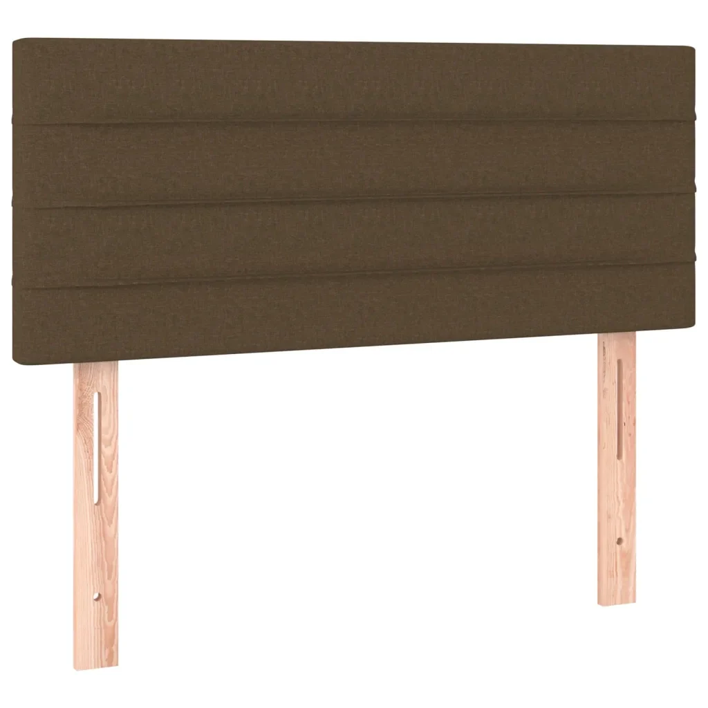 Letto singolo | Letto per adulti | Giroletto a Molle con Materasso Marrone Scuro 90x200 cm Tessuto - Image 6