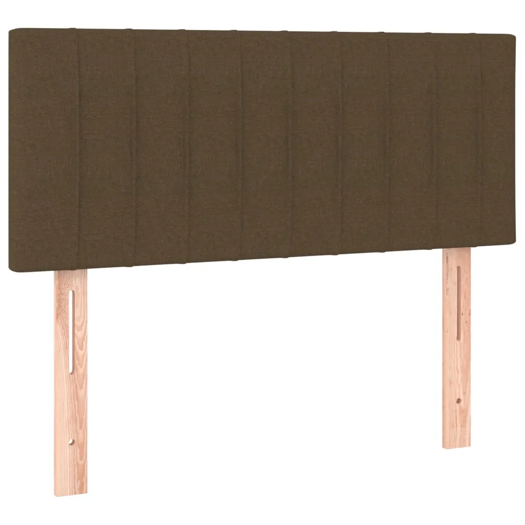 Letto singolo | Letto per adulti | Giroletto a Molle con Materasso Marrone Scuro 90x200 cm Tessuto - Image 6
