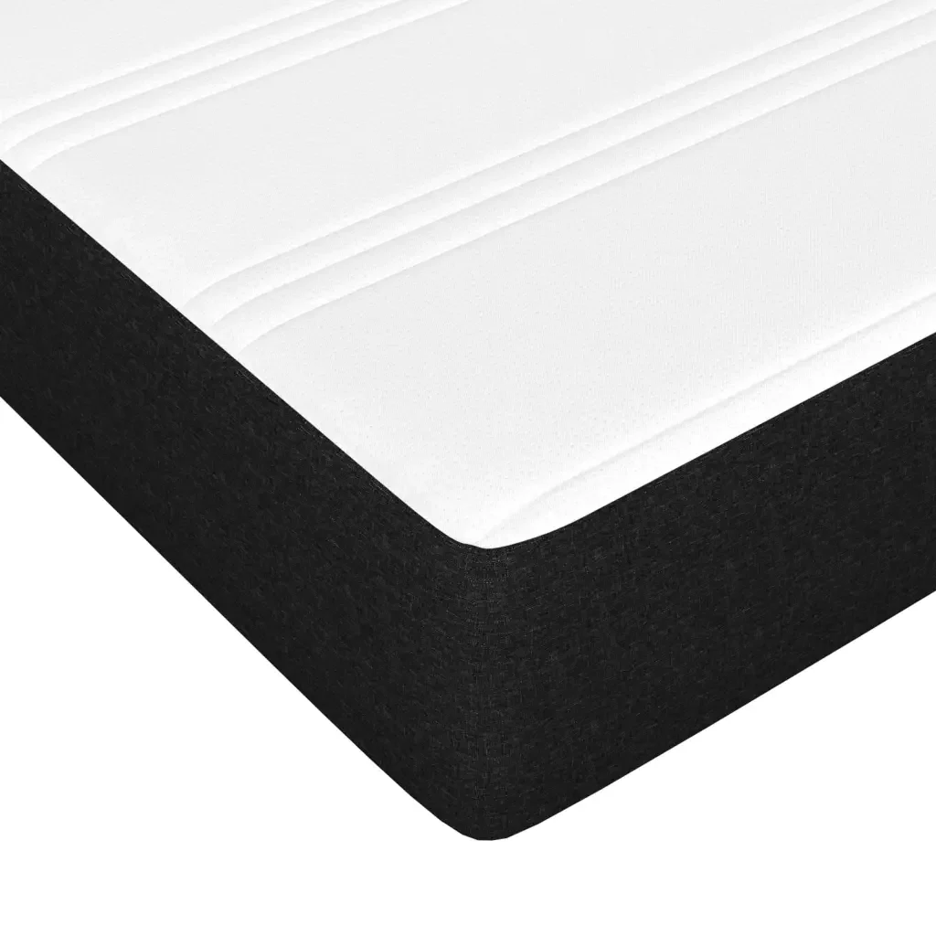 Letto singolo | Letto per adulti | Giroletto a Molle con Materasso Nero 100x200 cm in Tessuto - Image 8