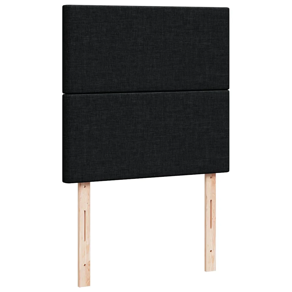 Letto singolo | Letto per adulti | Giroletto a Molle con Materasso Nero 100x200 cm in Tessuto - Image 9