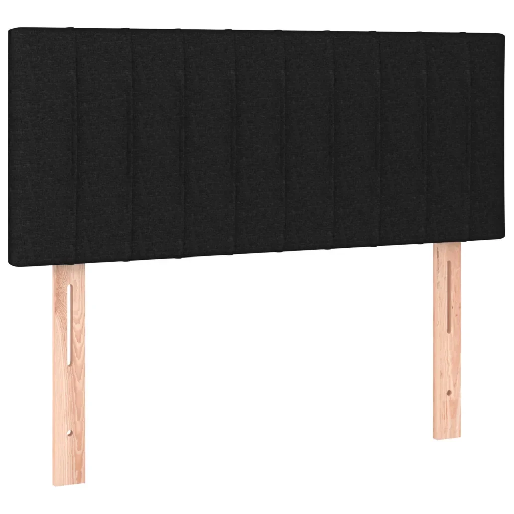 Letto singolo | Letto per adulti | Giroletto a Molle con Materasso Nero 100x200 cm in Tessuto - Image 6