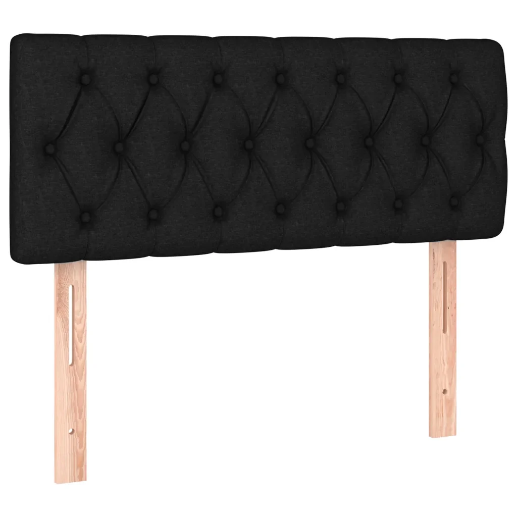 Letto singolo | Letto per adulti | Giroletto a Molle con Materasso Nero 100x200 cm in Tessuto - Image 6
