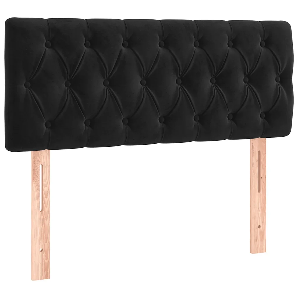 Letto singolo | Letto per adulti | Giroletto a Molle con Materasso Nero 100x200 cm in Velluto - Image 6