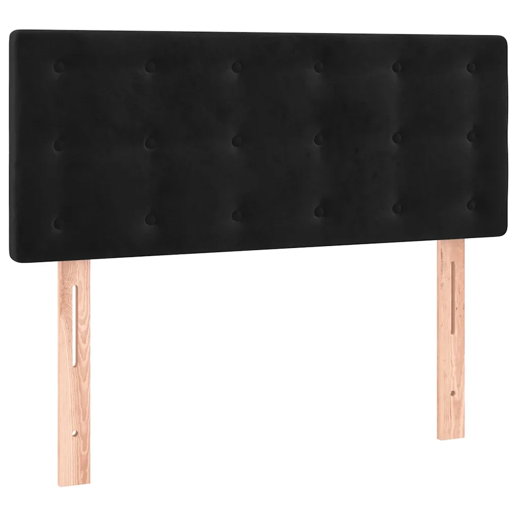 Letto singolo | Letto per adulti | Giroletto a Molle con Materasso Nero 100x200 cm in Velluto - Image 6