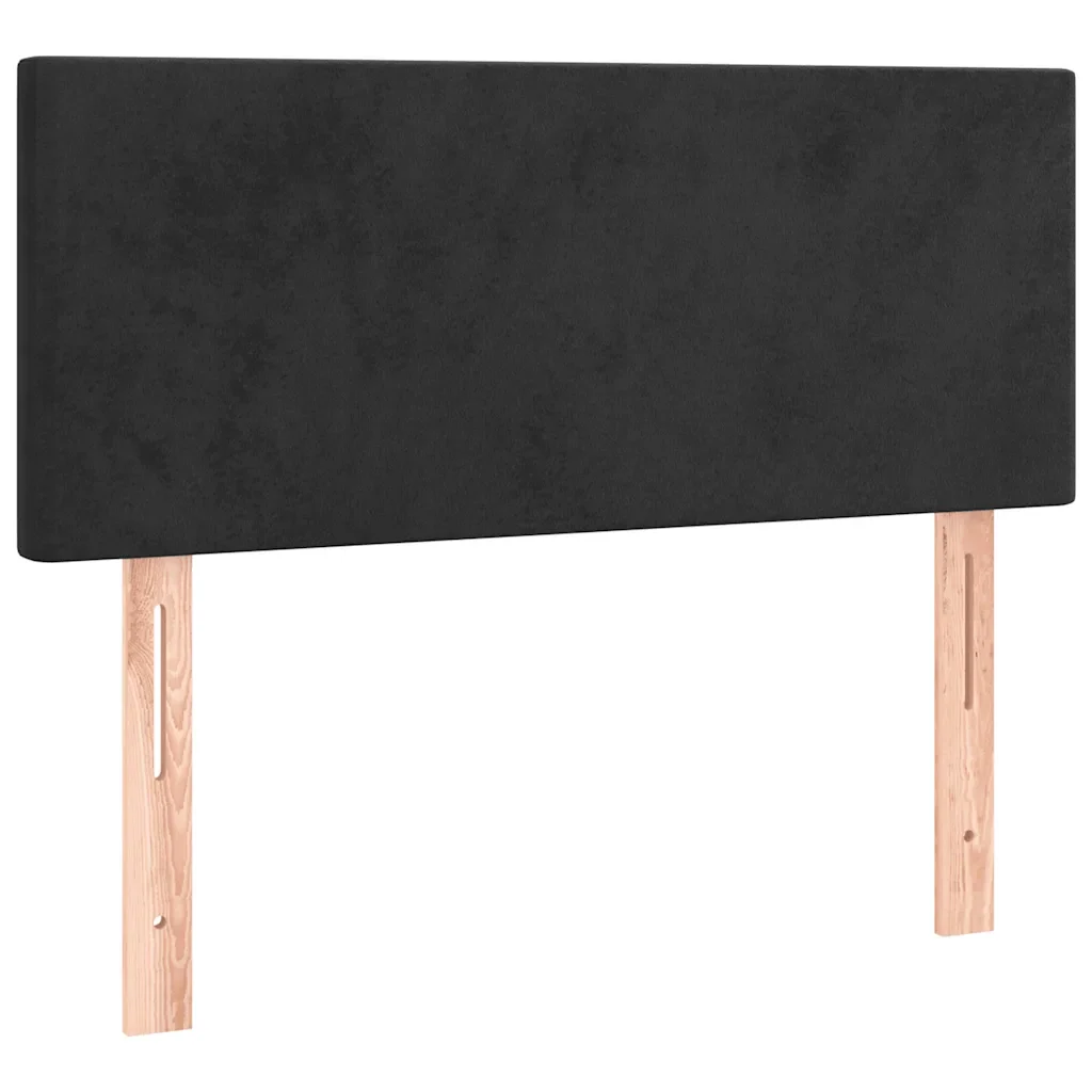 Letto singolo | Letto per adulti | Giroletto a Molle con Materasso Nero 100x200 cm in Velluto - Image 6