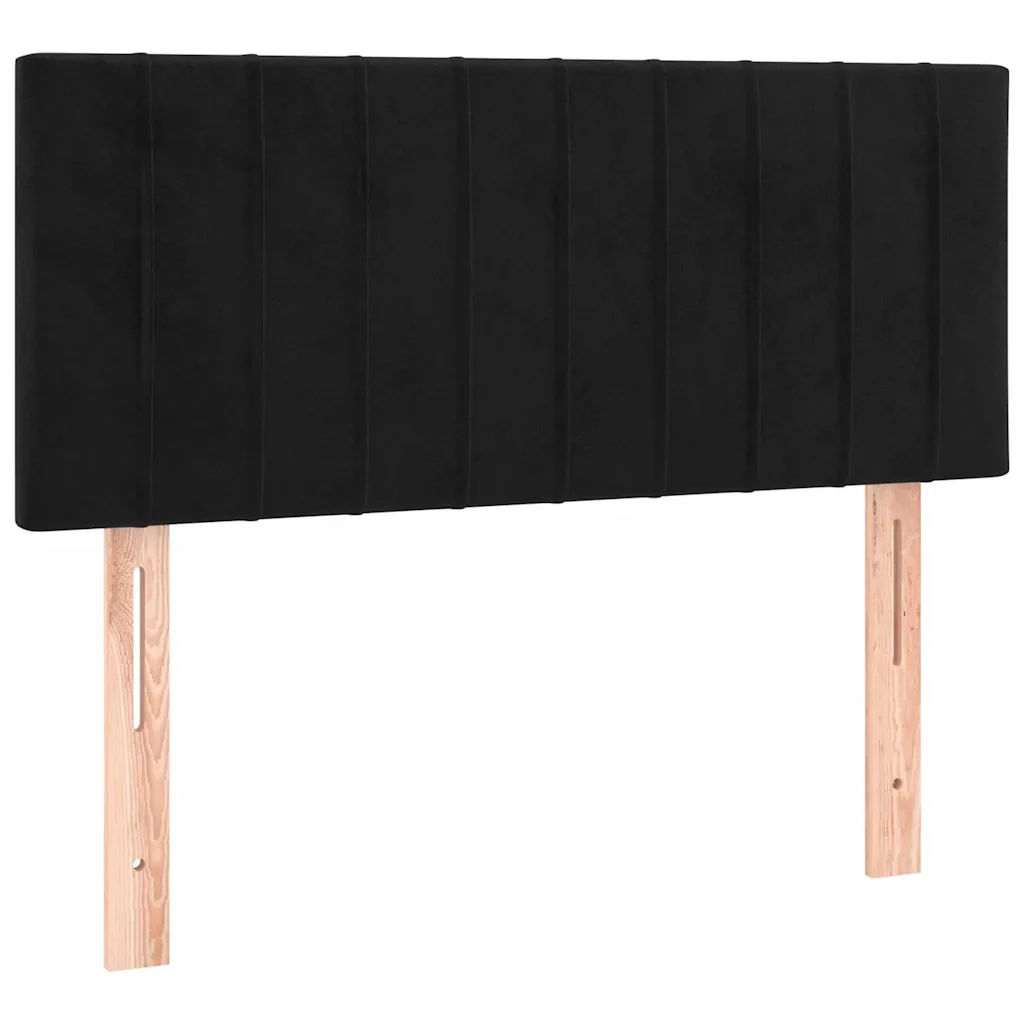 Letto singolo | Letto per adulti | Giroletto a Molle con Materasso Nero 100x200 cm in Velluto - Image 6