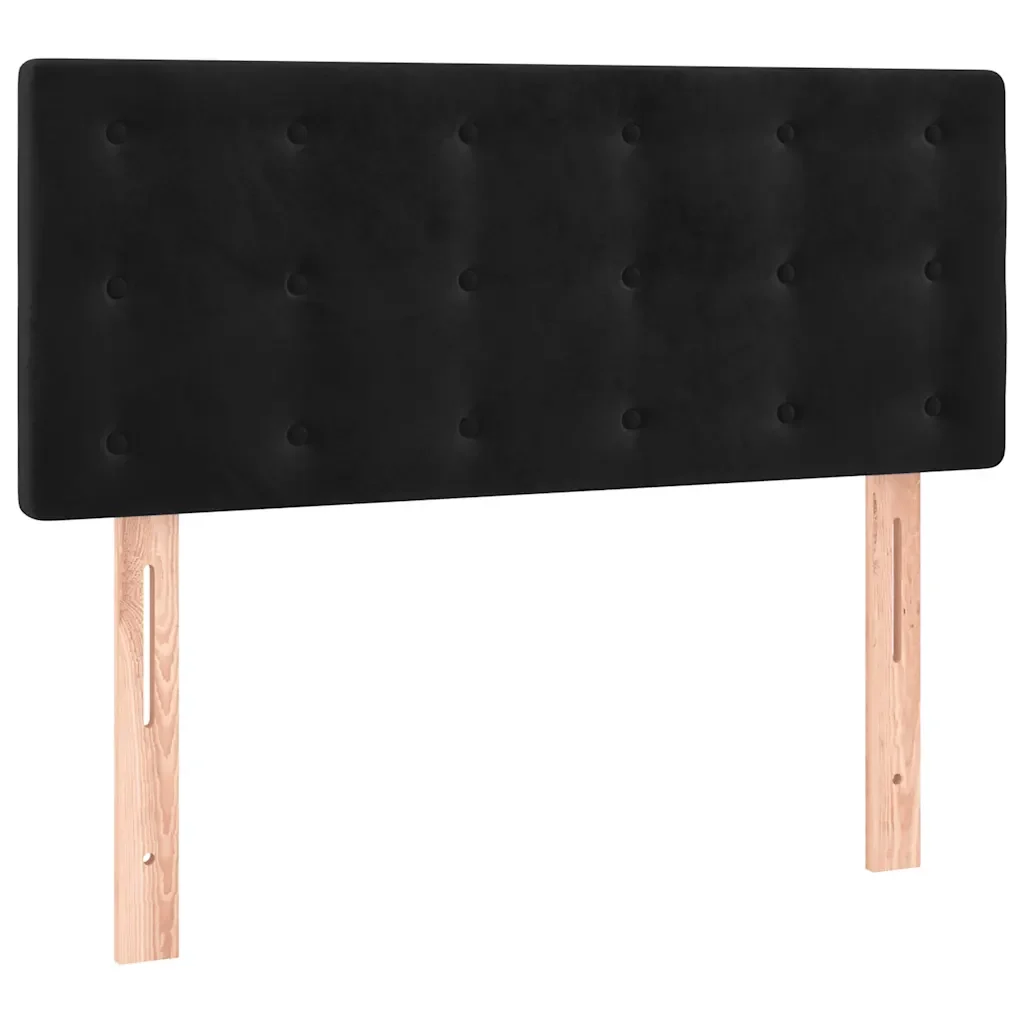 Letto singolo | Letto per adulti | Giroletto a Molle con Materasso Nero 100x200 cm in Velluto - Image 6