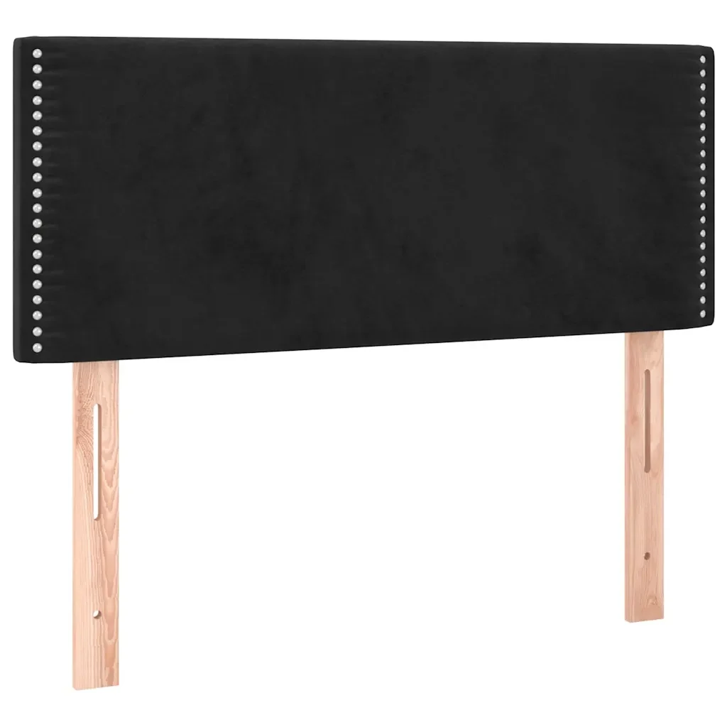 Letto singolo | Letto per adulti | Giroletto a Molle con Materasso Nero 100x200 cm in Velluto - Image 6