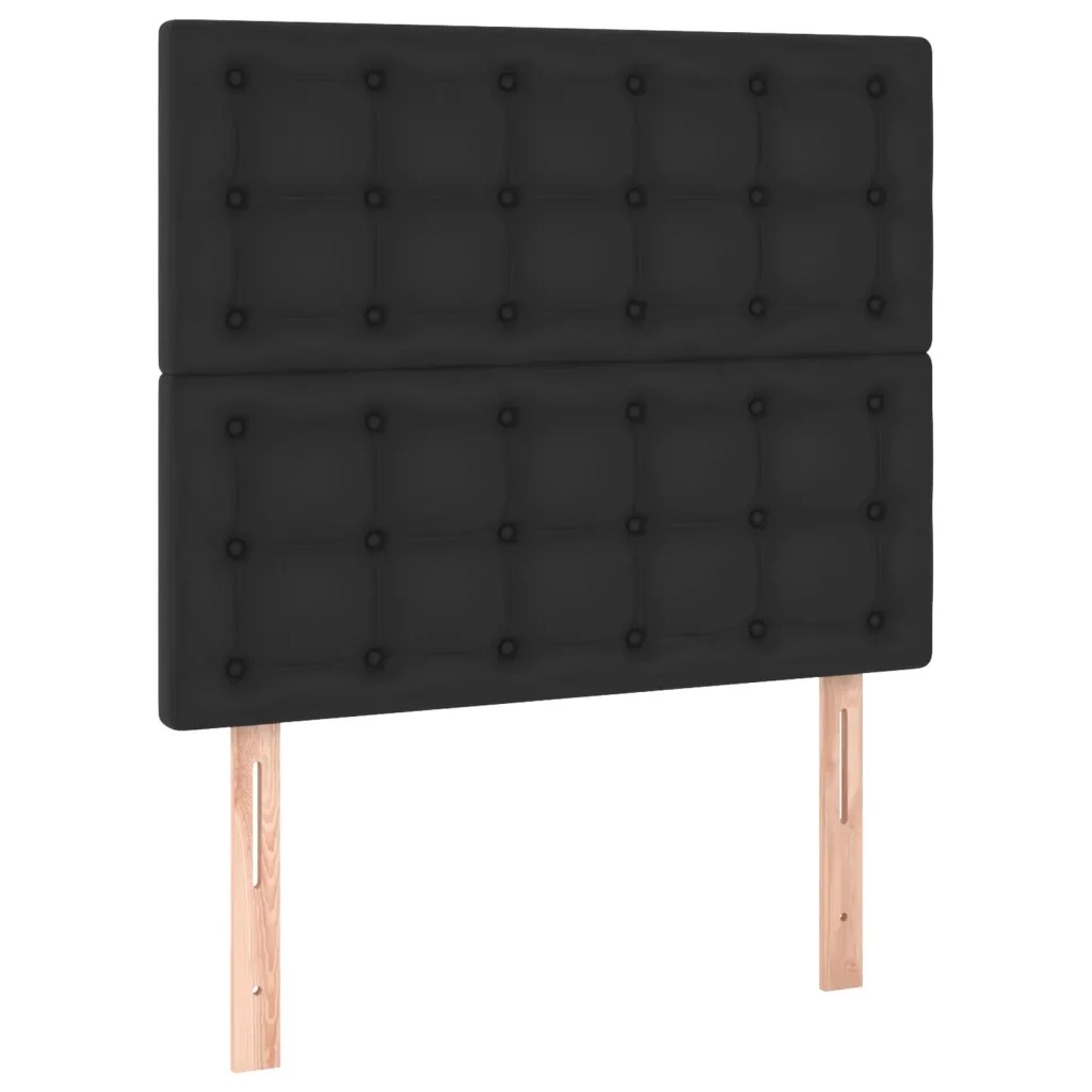 Letto singolo | Letto per adulti | Giroletto a Molle con Materasso Nero 80x200 cm in Similpelle - Image 6