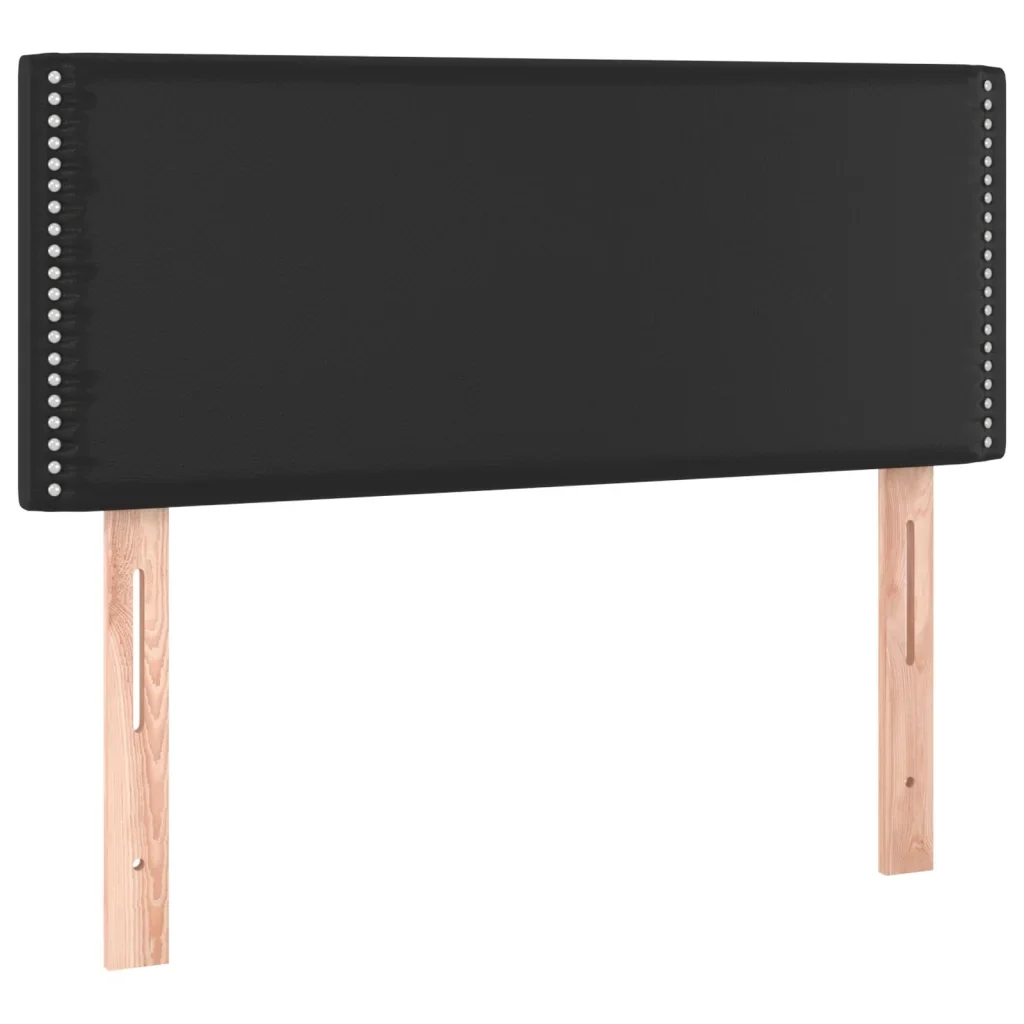 Letto singolo | Letto per adulti | Giroletto a Molle con Materasso Nero 80x200 cm in Similpelle - Image 6