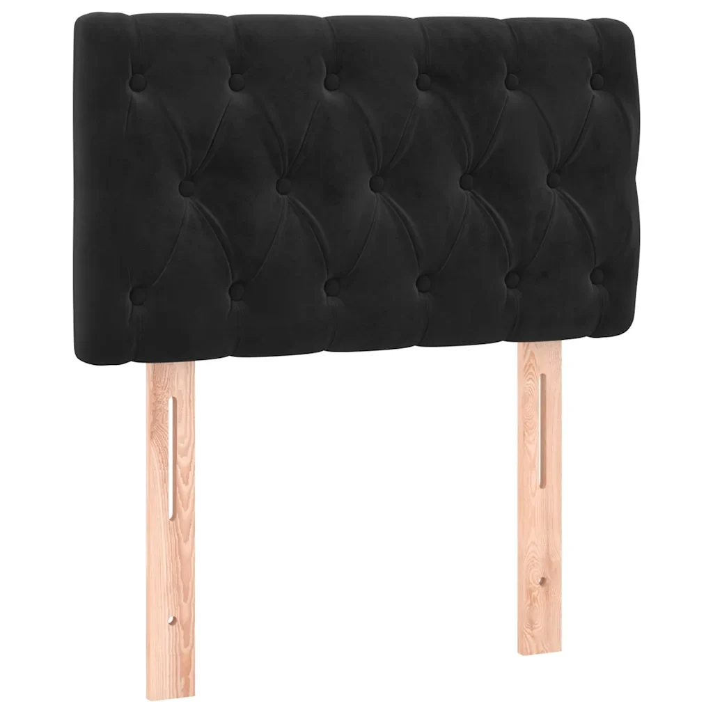 Letto singolo | Letto per adulti | Giroletto a Molle con Materasso Nero 80x200 cm in Velluto - Image 6