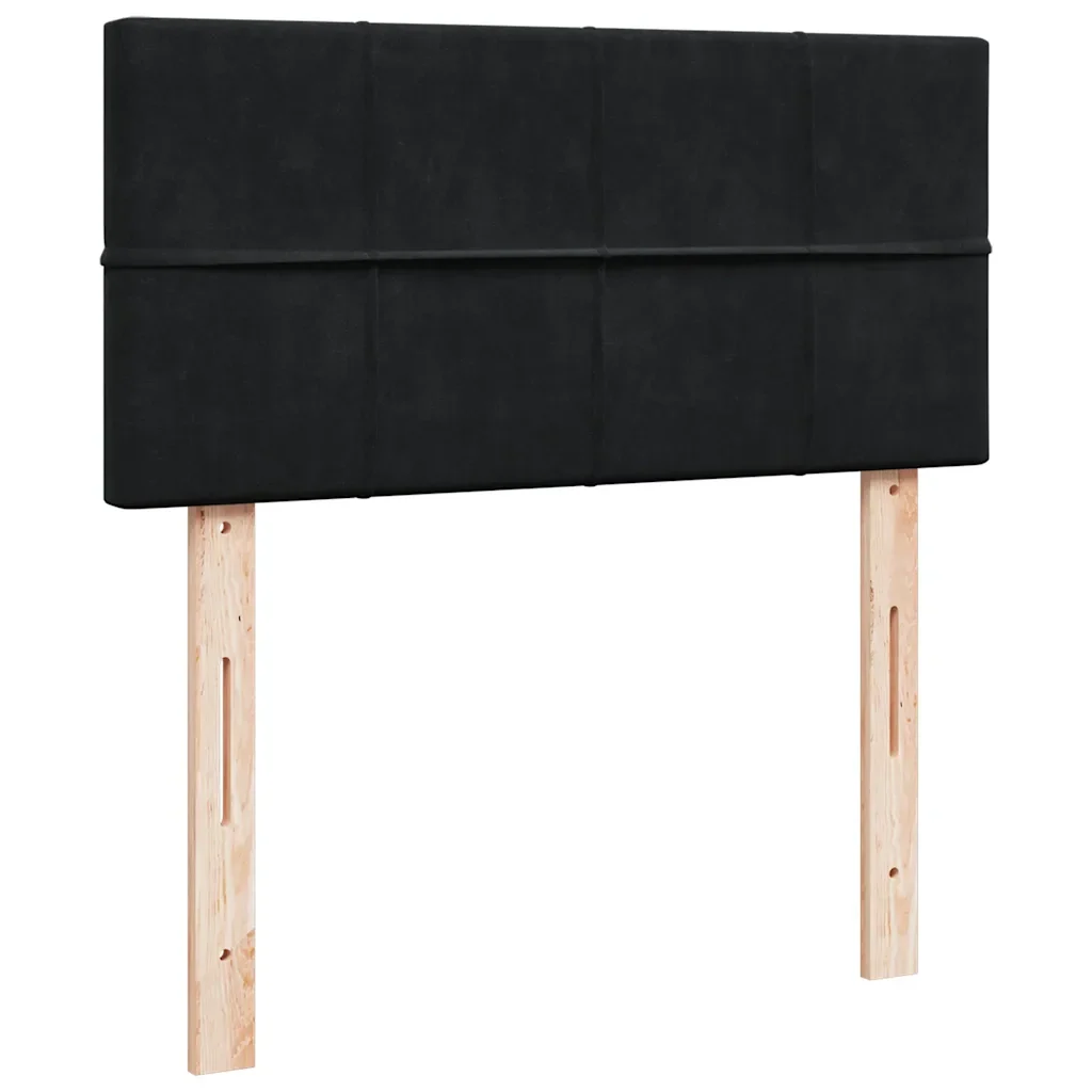 Letto singolo | Letto per adulti | Giroletto a Molle con Materasso Nero 80x200 cm in Velluto - Image 5