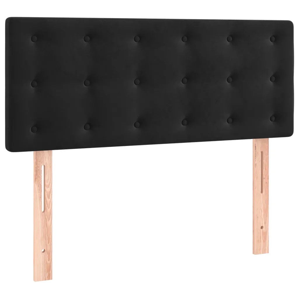 Letto singolo | Letto per adulti | Giroletto a Molle con Materasso Nero 80x200 cm in Velluto - Image 6