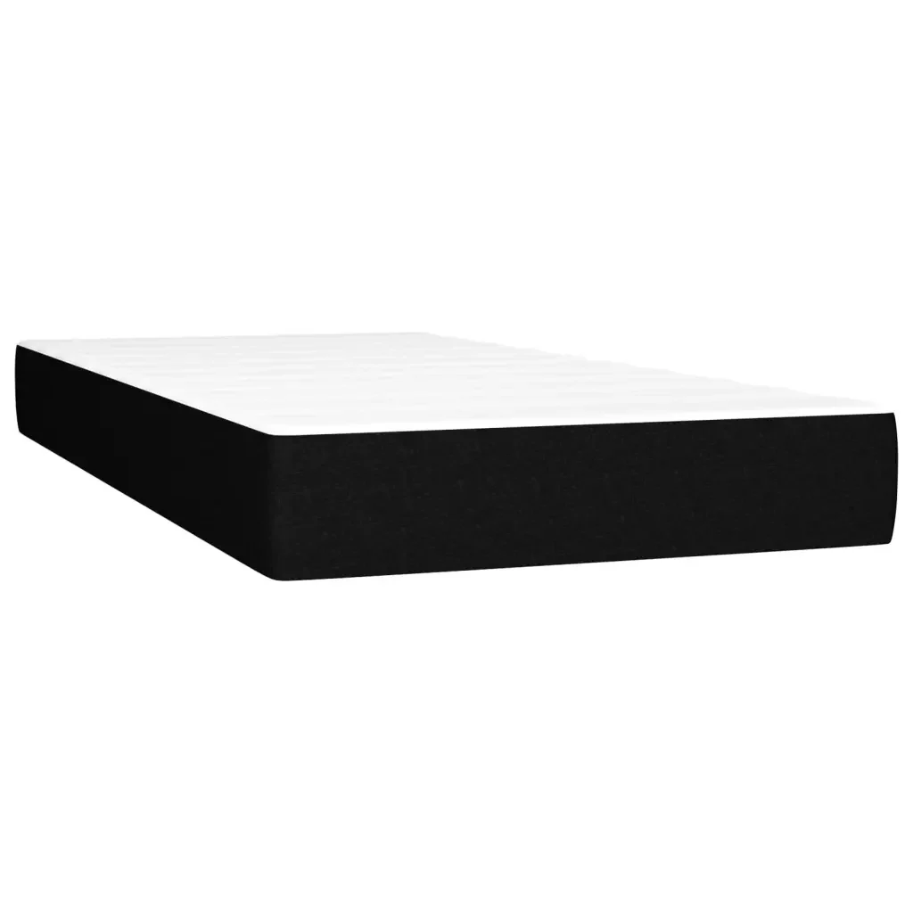 Letto singolo | Letto per adulti | Giroletto a Molle con Materasso Nero 80x200 cm inTessuto - Image 5