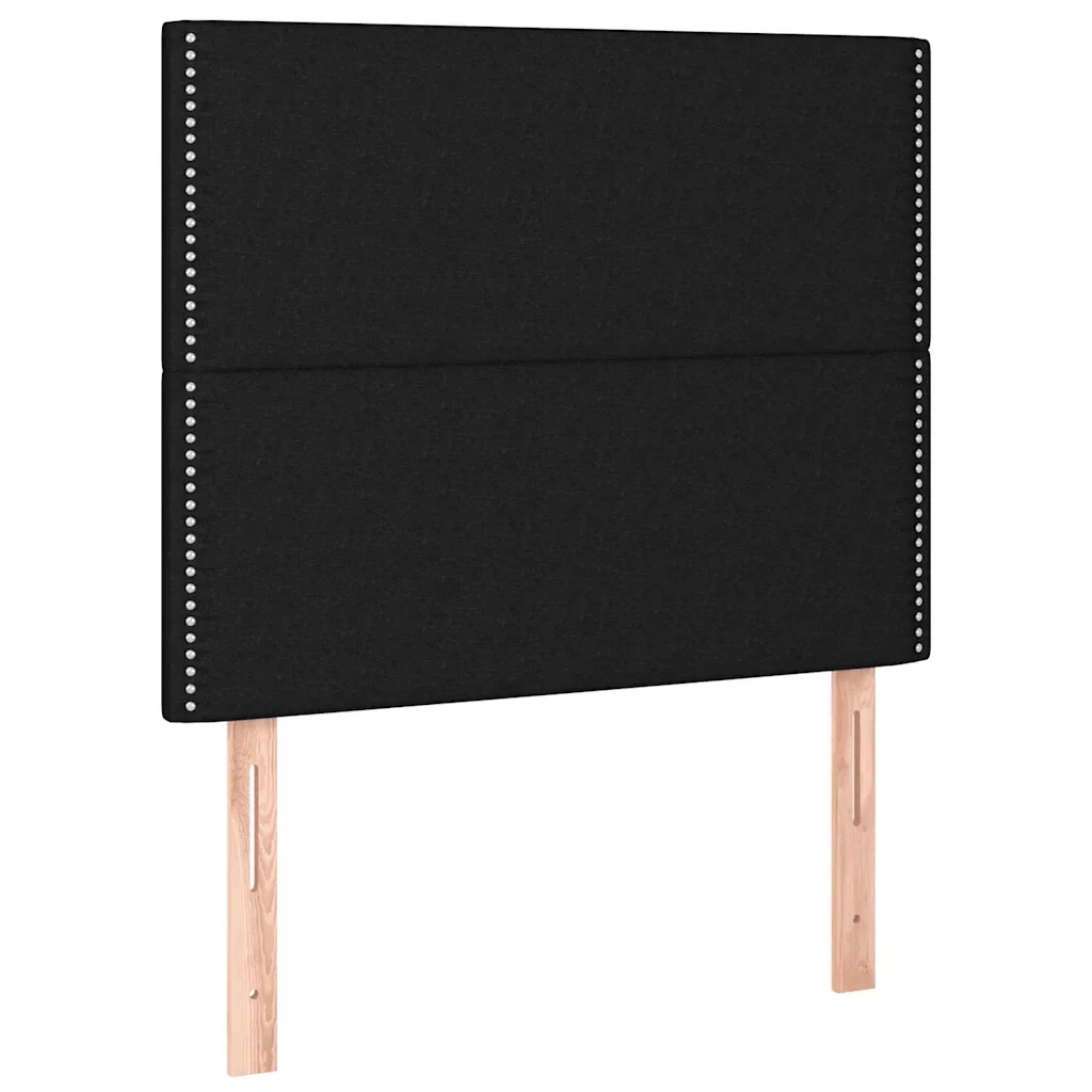 Letto singolo | Letto per adulti | Giroletto a Molle con Materasso Nero 80x200 cm inTessuto - Image 5