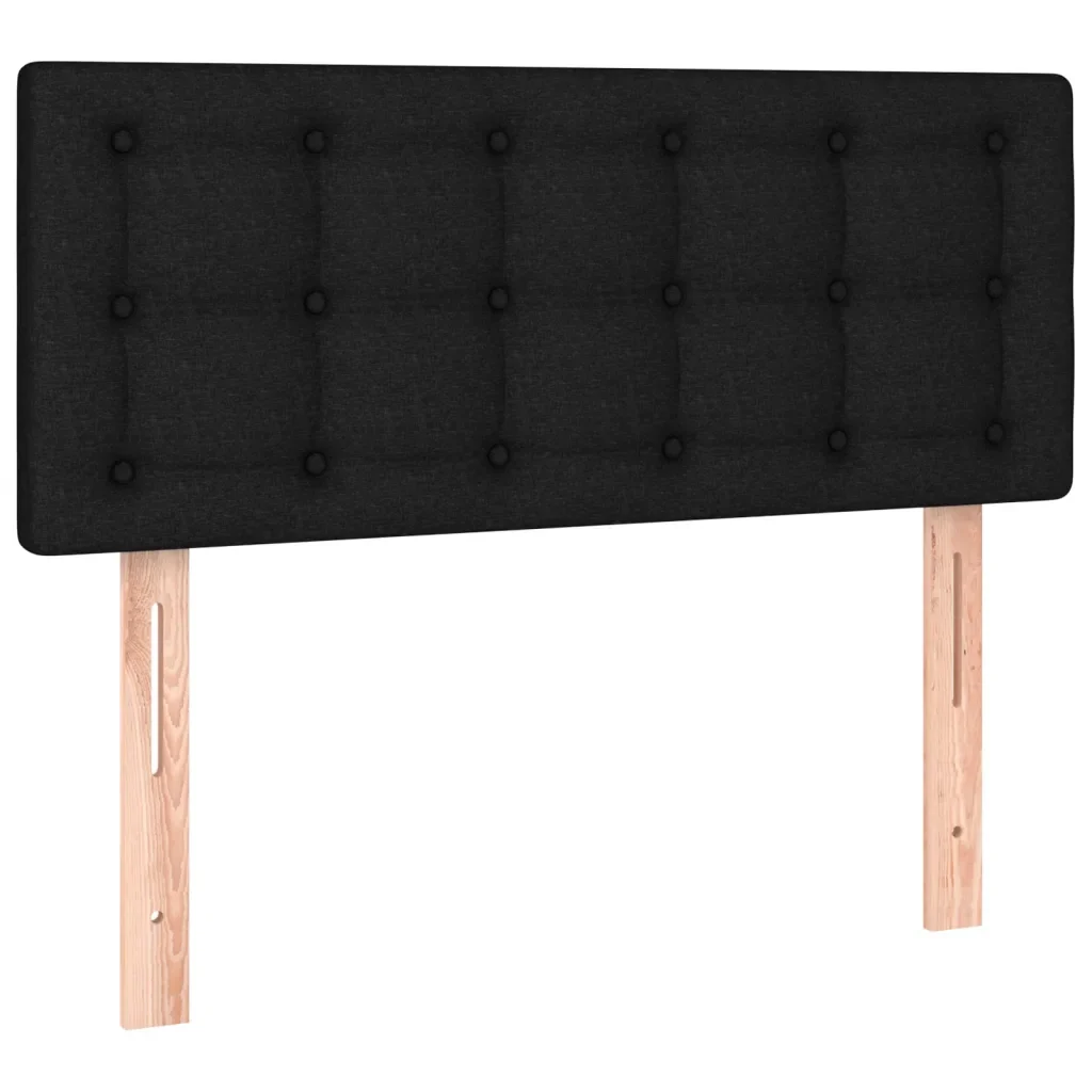 Letto singolo | Letto per adulti | Giroletto a Molle con Materasso Nero 80x200 cm inTessuto - Image 6