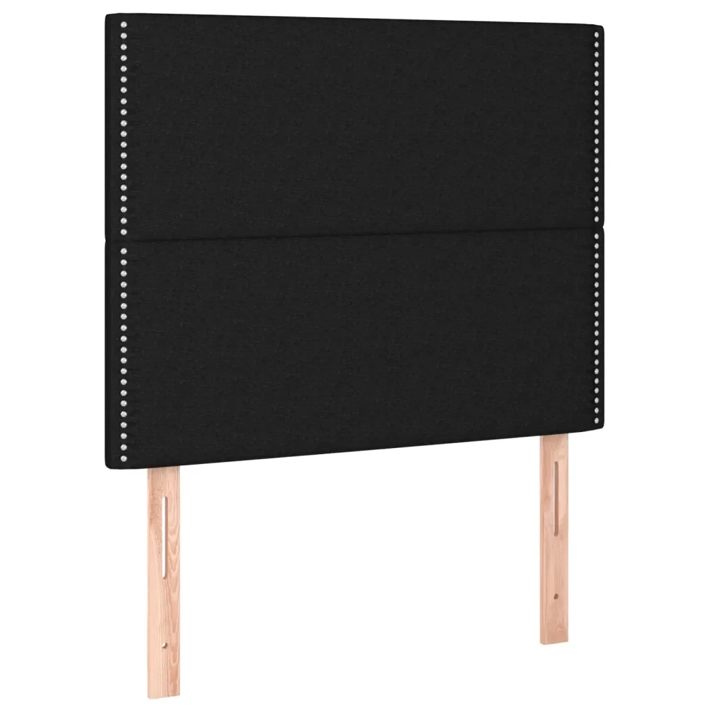 Letto singolo | Letto per adulti | Giroletto a Molle con Materasso Nero 80x200 cm inTessuto - Image 6