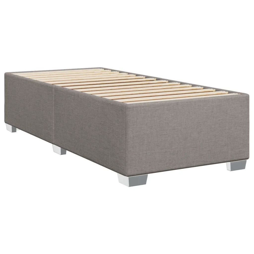 Letto singolo | Letto per adulti | Giroletto a Molle con Materasso Tortora 80x200 cm inTessuto - Image 5