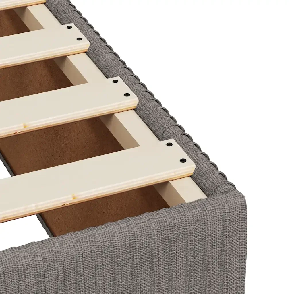 Letto singolo | Letto per adulti | Giroletto a Molle con Materasso Tortora 80x200 cm inTessuto - Image 10