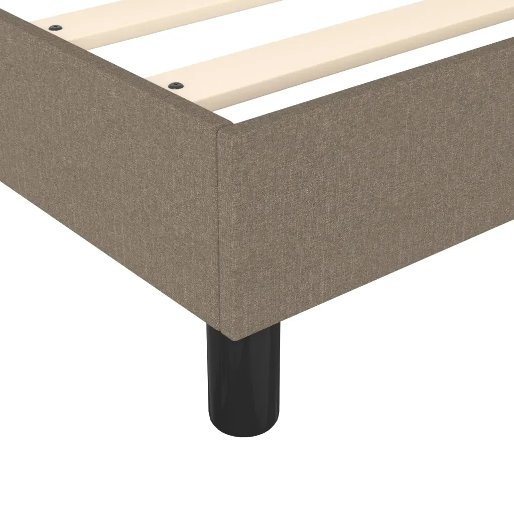 Letto singolo | Letto per adulti | Giroletto a Molle con Materasso Tortora 80x200 cm inTessuto - Image 7