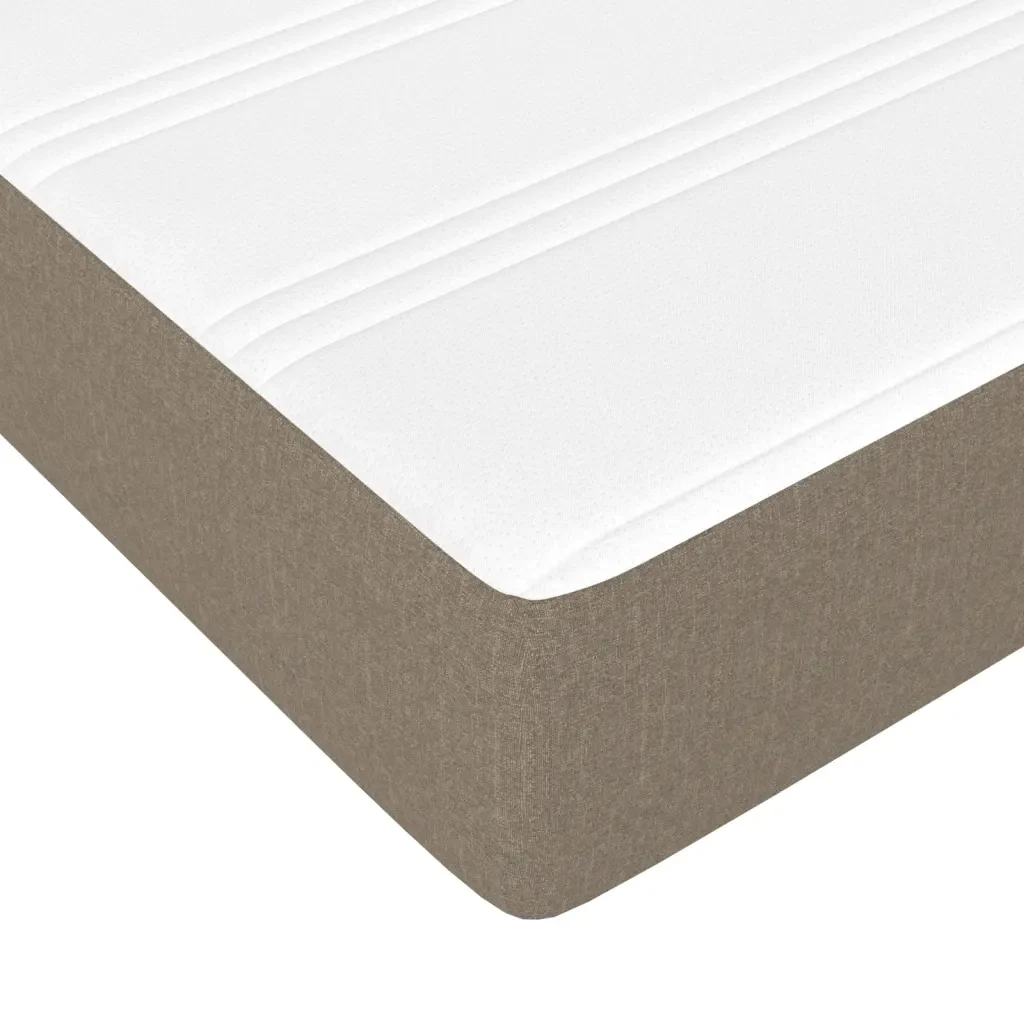 Letto singolo | Letto per adulti | Giroletto a Molle con Materasso Tortora 90x200 cm inTessuto - Image 8