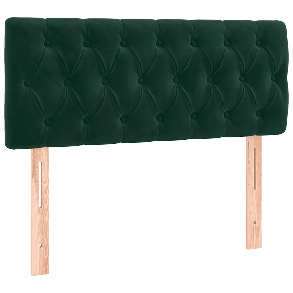 Letto singolo | Letto per adulti | Giroletto a Molle con Materasso Verde Scuro 100x200 cm Velluto - Image 6