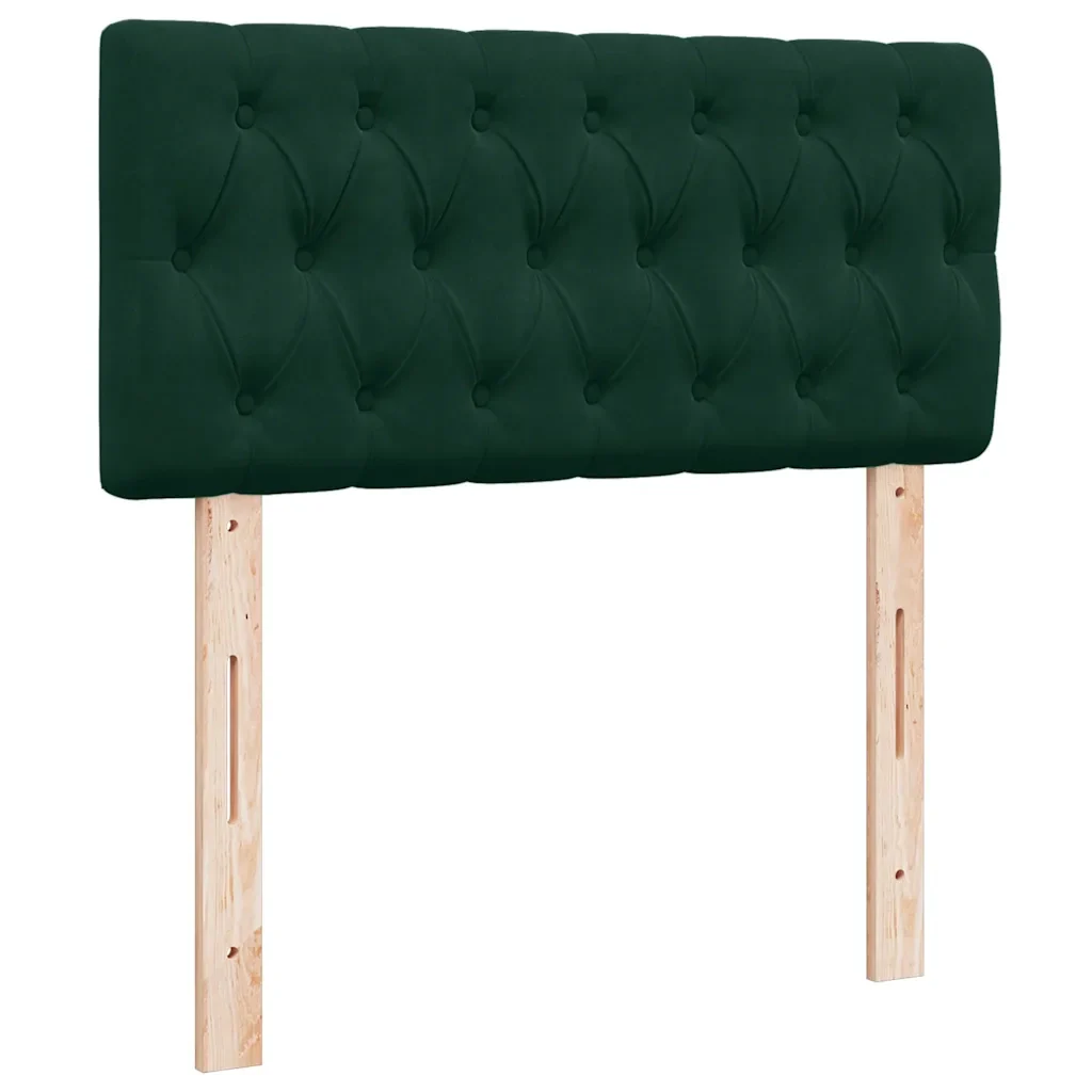 Letto singolo | Letto per adulti | Giroletto a Molle con Materasso Verde Scuro 80x200 cm Velluto - Image 9
