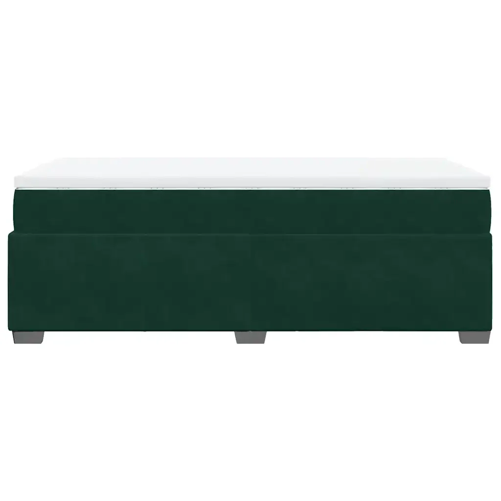 Letto singolo | Letto per adulti | Giroletto a Molle con Materasso Verde Scuro 80x200 cm Velluto - Image 8