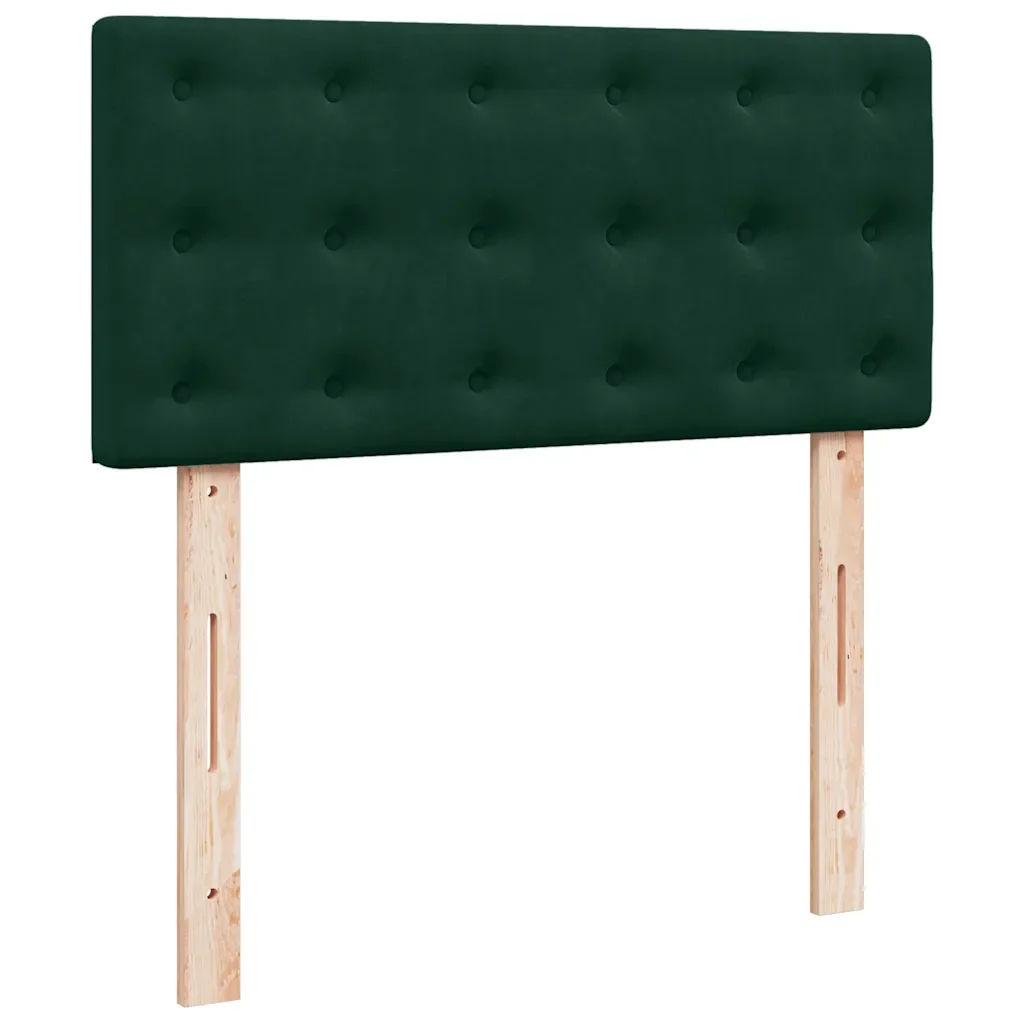 Letto singolo | Letto per adulti | Giroletto a Molle con Materasso Verde Scuro 80x200 cm Velluto - Image 8