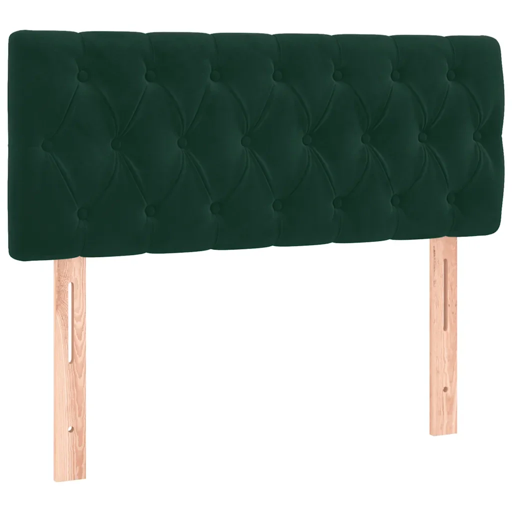 Letto singolo | Letto per adulti | Giroletto a Molle con Materasso Verde Scuro 90x190 cm Velluto - Image 6