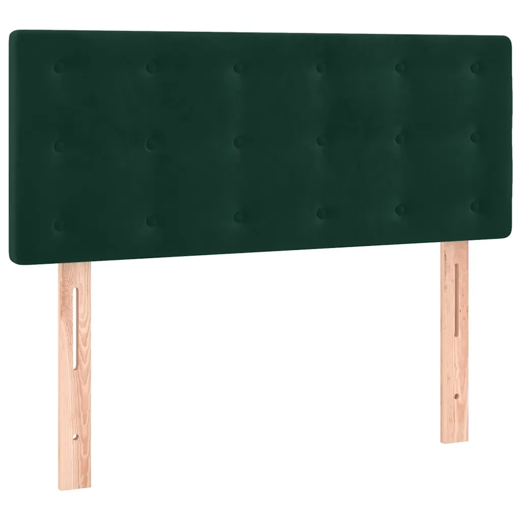 Letto singolo | Letto per adulti | Giroletto a Molle con Materasso Verde Scuro 90x190 cm Velluto - Image 6