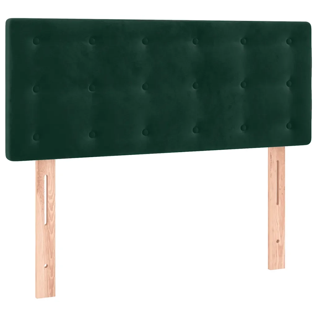 Letto singolo | Letto per adulti | Giroletto a Molle con Materasso Verde Scuro 90x190 cm Velluto - Image 6