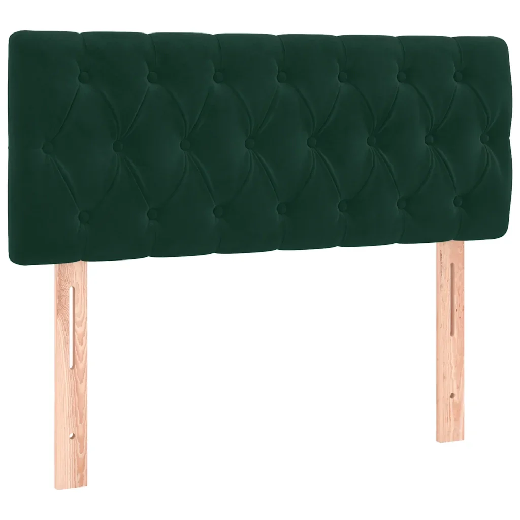 Letto singolo | Letto per adulti | Giroletto a Molle con Materasso Verde Scuro 90x190 cm Velluto - Image 6
