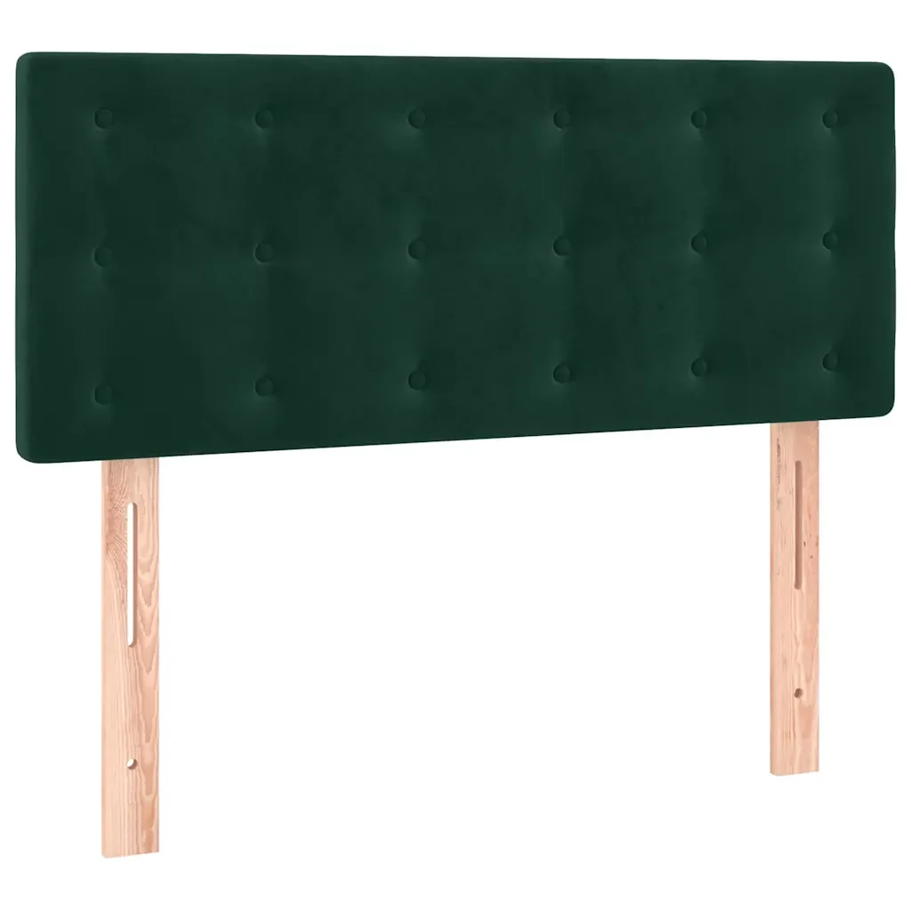 Letto singolo | Letto per adulti | Giroletto a Molle con Materasso Verde Scuro 90x190 cm Velluto - Image 6