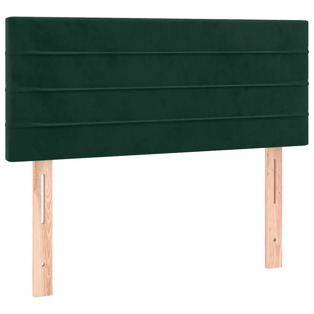 Letto singolo | Letto per adulti | Giroletto a Molle con Materasso Verde Scuro 90x190 cm Velluto - Image 6