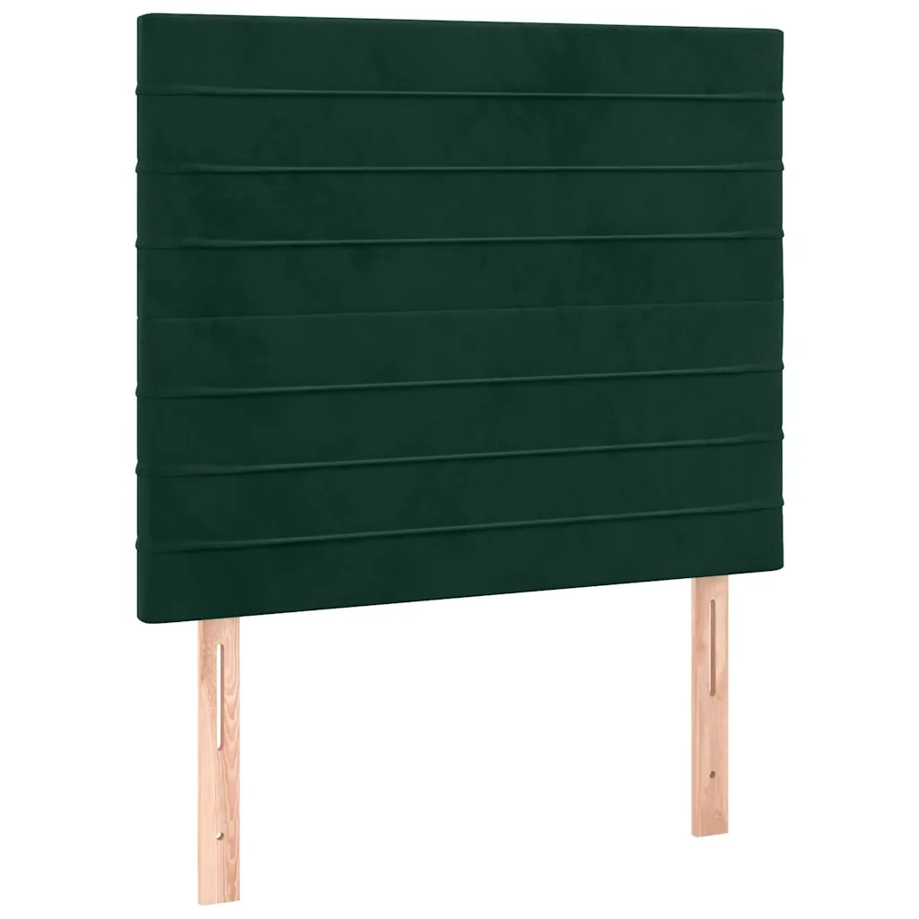 Letto singolo | Letto per adulti | Giroletto a Molle con Materasso Verde Scuro 90x200 cm Velluto - Image 6