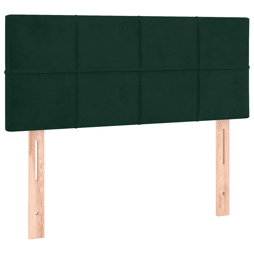 Letto singolo | Letto per adulti | Giroletto a Molle con Materasso Verde Scuro 90x200 cm Velluto - Image 6