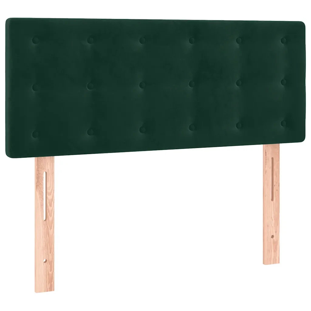 Letto singolo | Letto per adulti | Giroletto a Molle con Materasso Verde Scuro 90x200 cm Velluto - Image 6