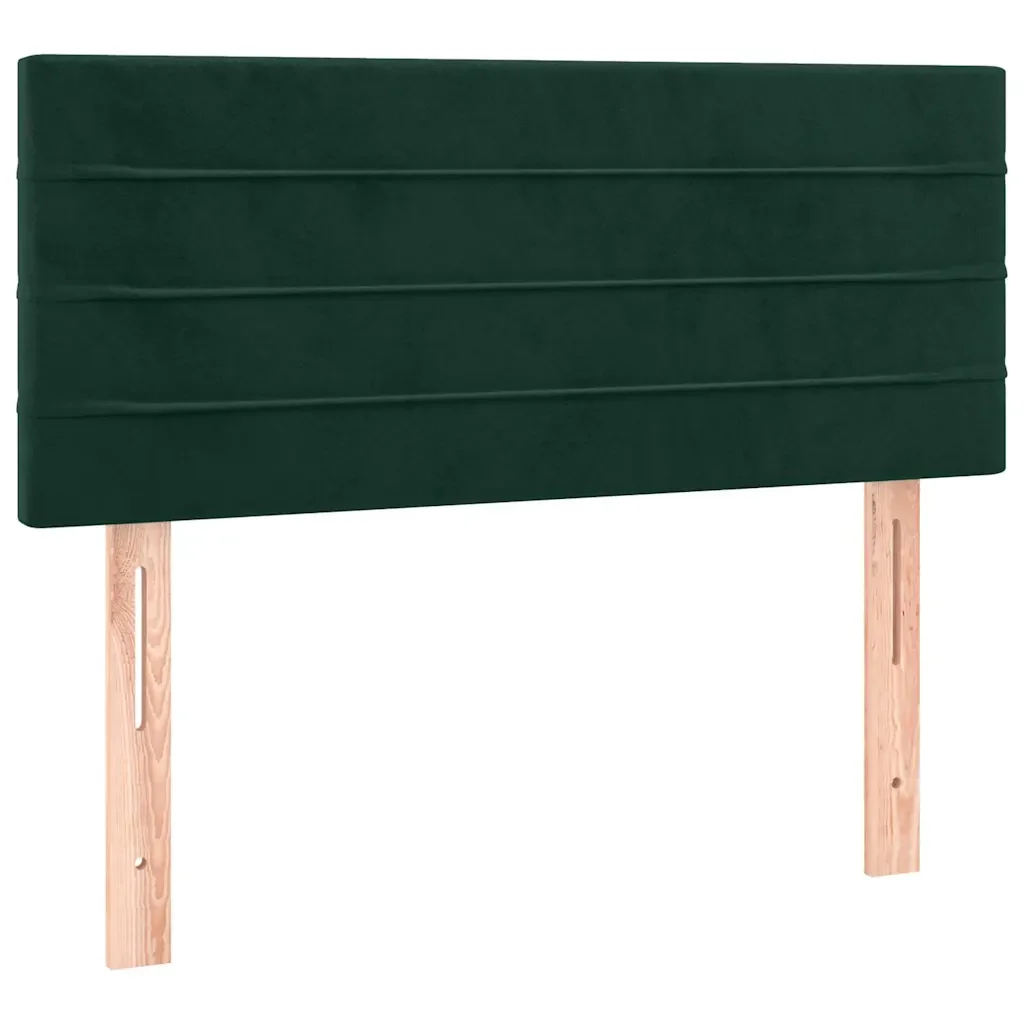 Letto singolo | Letto per adulti | Giroletto a Molle con Materasso Verde Scuro 90x200 cm Velluto - Image 6