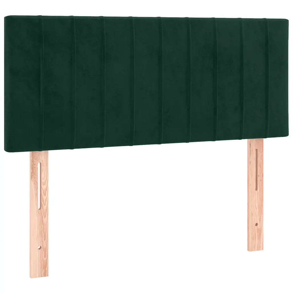 Letto singolo | Letto per adulti | Giroletto a Molle con Materasso Verde Scuro 90x200 cm Velluto - Image 6