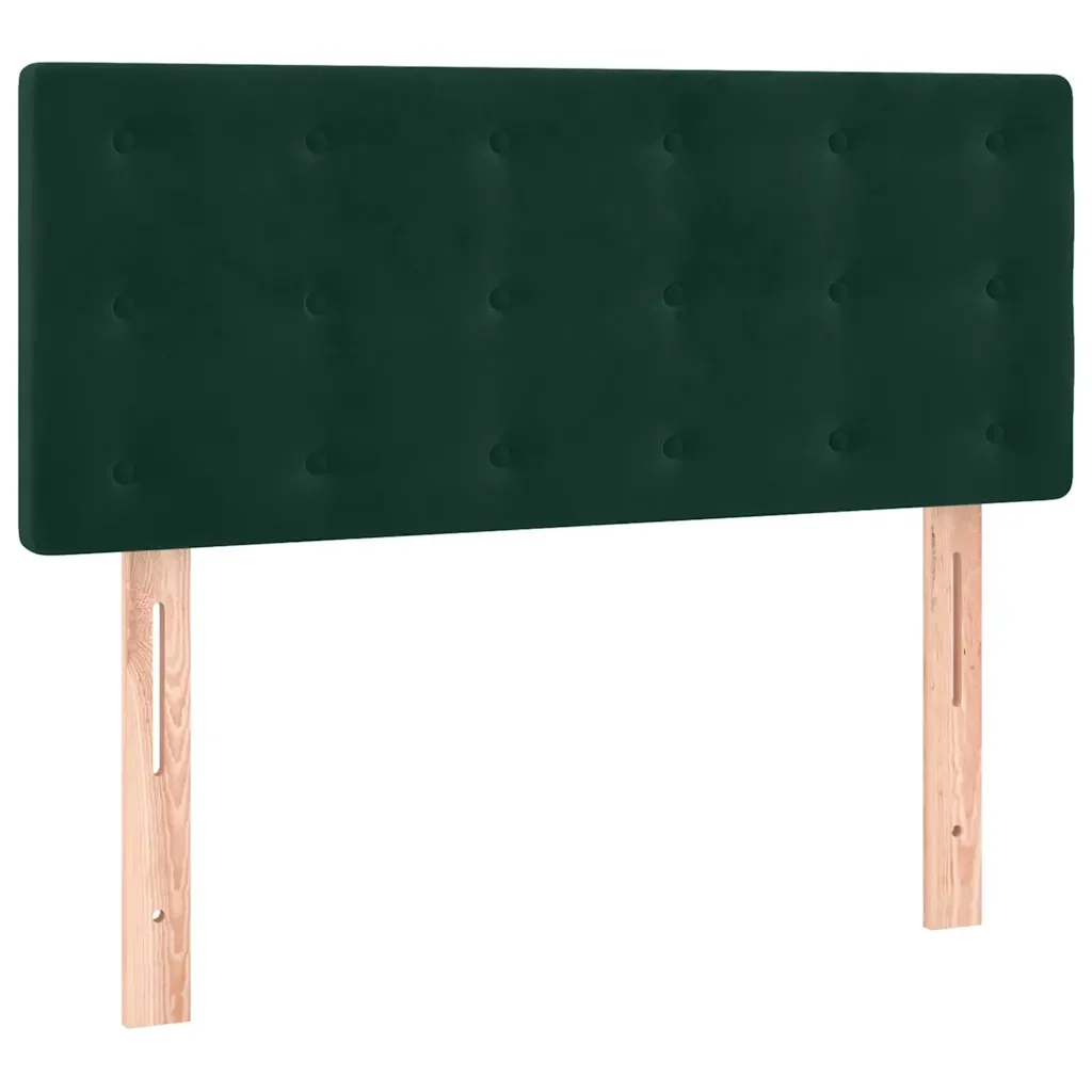 Letto singolo | Letto per adulti | Giroletto a Molle con Materasso Verde Scuro 90x200 cm Velluto - Image 6