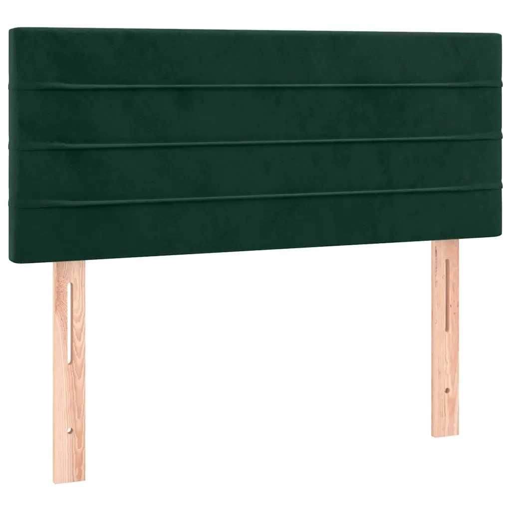 Letto singolo | Letto per adulti | Giroletto a Molle con Materasso Verde Scuro 90x200 cm Velluto - Image 6