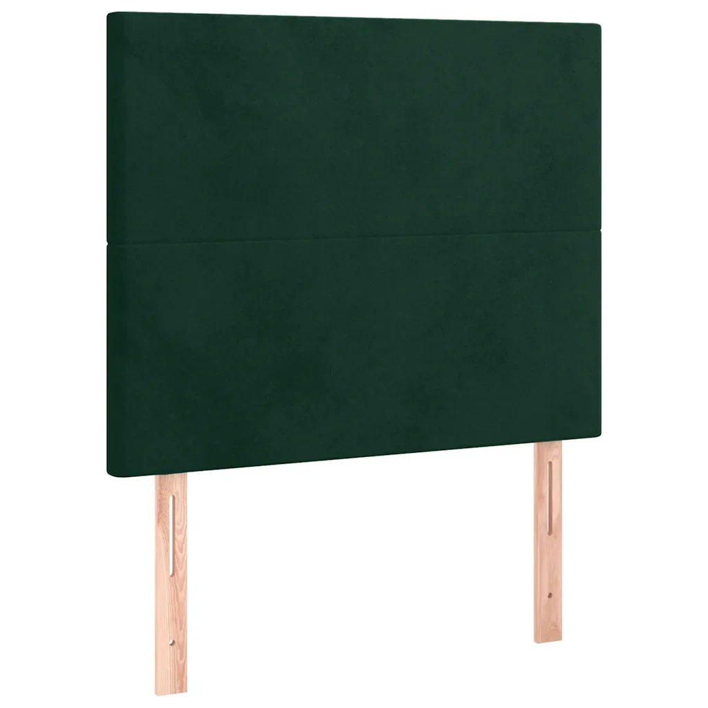Letto singolo | Letto per adulti | Giroletto a Molle con Materasso Verde Scuro 90x200 cm Velluto - Image 5