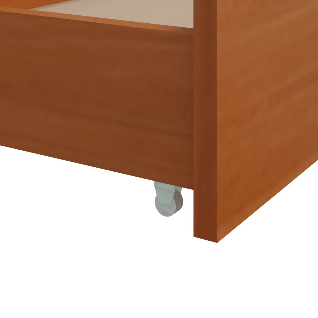 Letto singolo | Letto per adulti | Giroletto Ambra con Cassetti Legno Massello di Pino 90x200 cm - Image 8