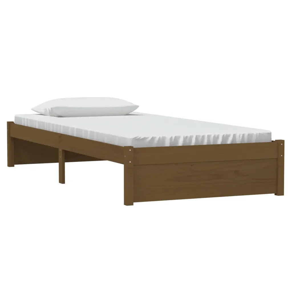 Letto singolo | Letto per adulti | Giroletto Ambra in Legno Massello 90x190 cm Single - Image 3