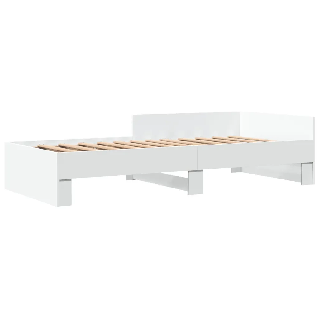 Letto singolo | Letto per adulti | Giroletto Bianco 100x200 cm in Legno Massello - Image 3