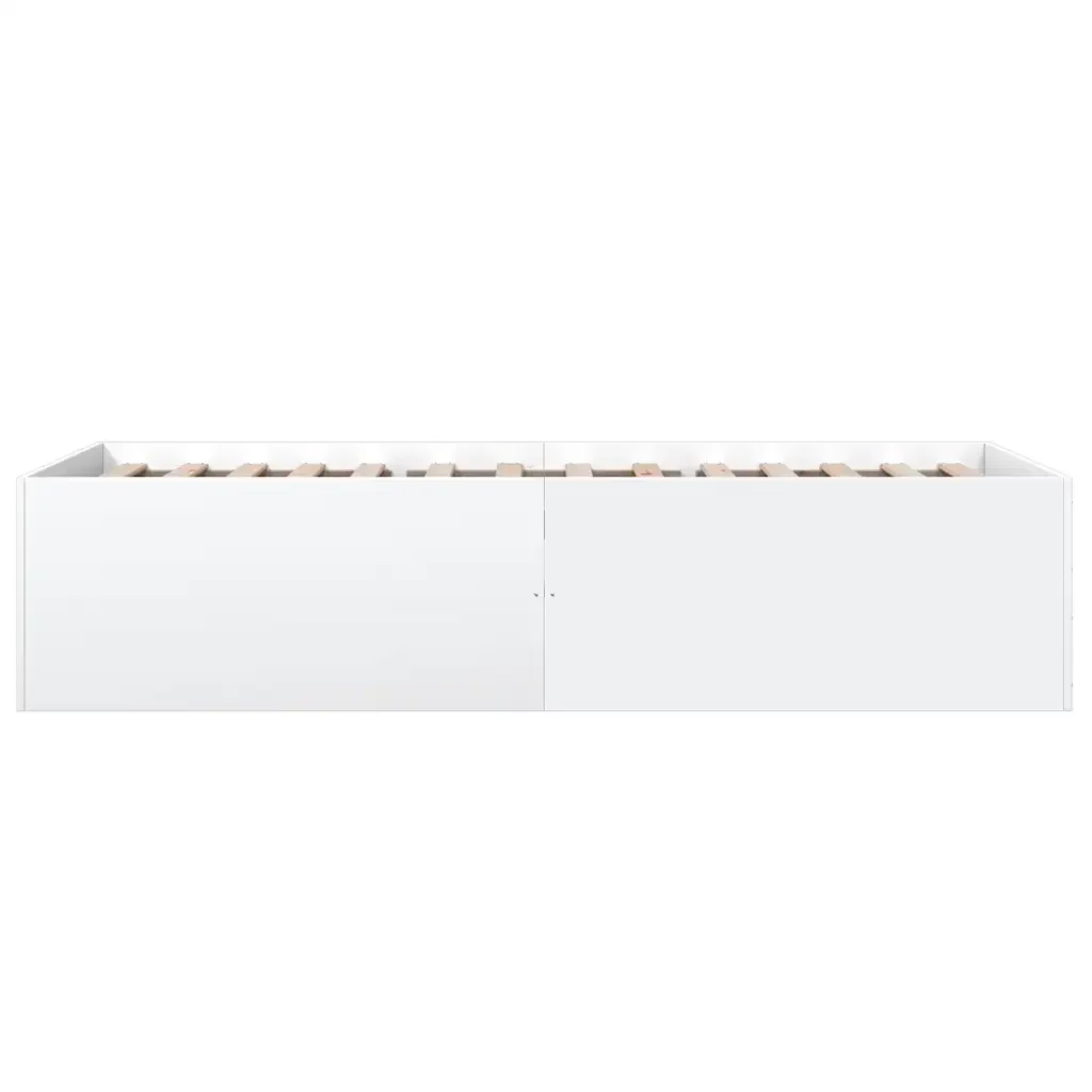 Letto singolo | Letto per adulti | Giroletto Bianco 100x200 cm in Legno Massello - Image 5