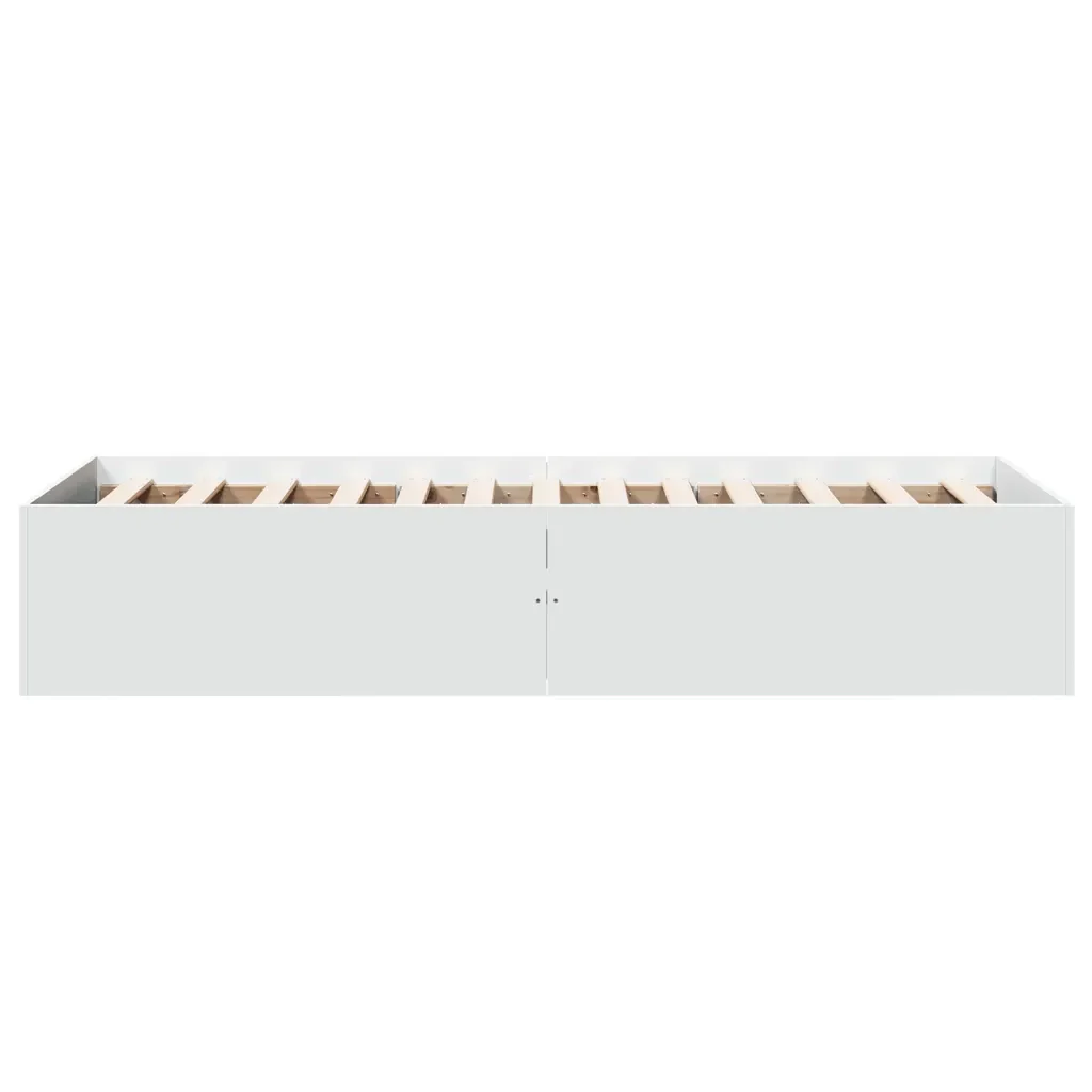 Letto singolo | Letto per adulti | Giroletto Bianco 100x200 cm in Legno Massello - Image 5